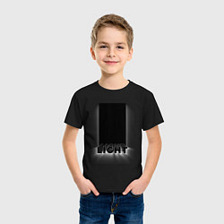 Футболка хлопковая детская Light, цвет: черный — фото 2