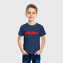 Футболка хлопковая детская Roblox деталь, цвет: тёмно-синий — фото 2