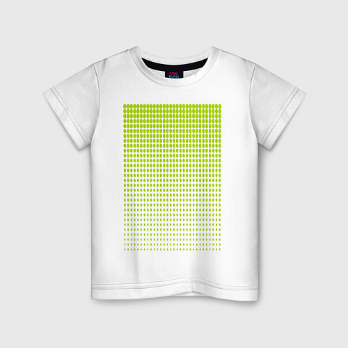 Детская футболка Лаймовый горох / Белый – фото 1