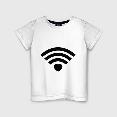 Детская футболка Wi-Fi Love / Белый – фото 1