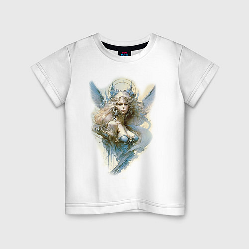Детская футболка Царевна-Лебедь ангел - нейросеть / Белый – фото 1