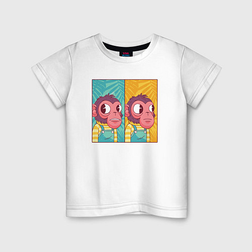 Детская футболка Обезьянка малыш / Белый – фото 1