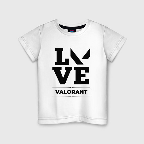 Детская футболка Valorant love classic / Белый – фото 1