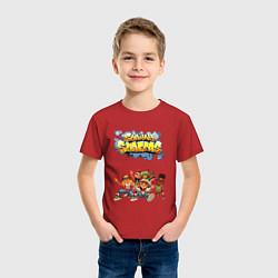 Футболка хлопковая детская Subway Surfers, цвет: красный — фото 2