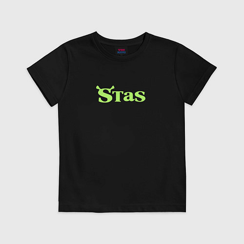 Детская футболка Стас в стиле Шрека / Черный – фото 1
