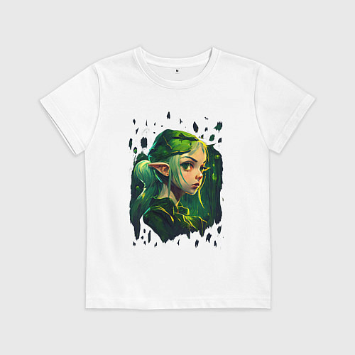 Детская футболка Лесная эльфийка / Белый – фото 1
