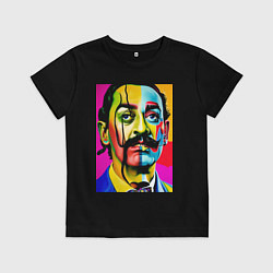 Футболка хлопковая детская Salvador Dali, цвет: черный