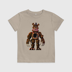 Футболка хлопковая детская Фредди Кошмар, цвет: миндальный