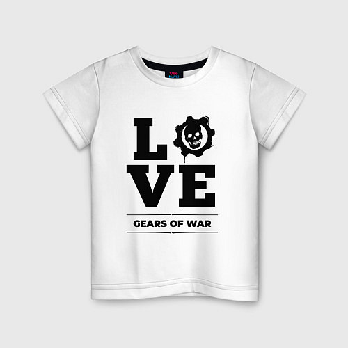 Детская футболка Gears of War love classic / Белый – фото 1