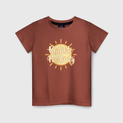 Детская футболка Radiate positivity / Кирпичный – фото 1