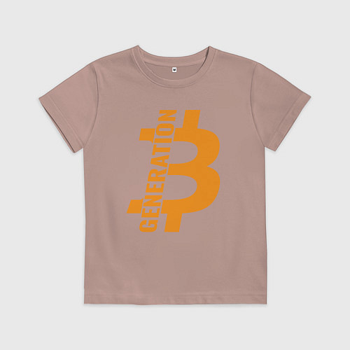 Детская футболка Поколение биткоин / Пыльно-розовый – фото 1