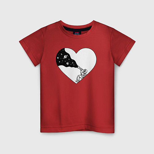 Детская футболка Love space / Красный – фото 1