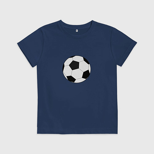 Детская футболка Футбольный мячик / Тёмно-синий – фото 1