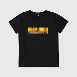 Футболка хлопковая детская Deep Rock Galactic logo, цвет: черный