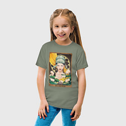Футболка хлопковая детская The Buddha Tarot Card, цвет: авокадо — фото 2