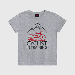 Футболка хлопковая детская Велотренирока, цвет: меланж