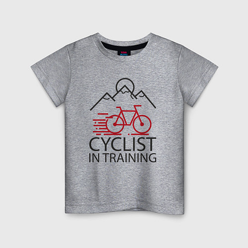 Детская футболка Велотренирока / Меланж – фото 1