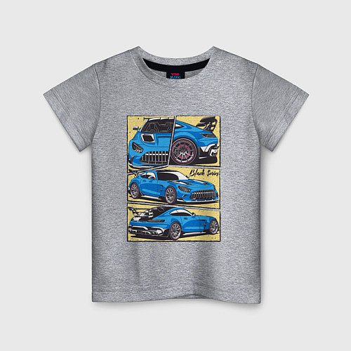 Детская футболка Mercedes-Benz AMG GT V1 / Меланж – фото 1