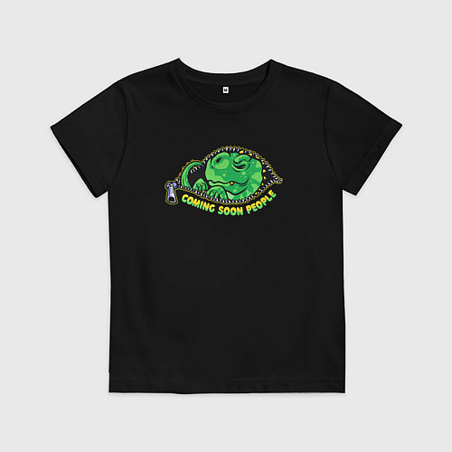 Детская футболка Coming soon people / Черный – фото 1
