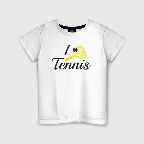 Детская футболка Love tennis / Белый – фото 1