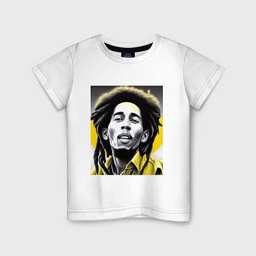 Детская футболка Bob Marley Digital Art / Белый – фото 1