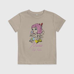 Футболка хлопковая детская Nona - pulp fiction, цвет: миндальный
