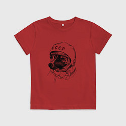 Детская футболка Пёсик астронавт - ссср
