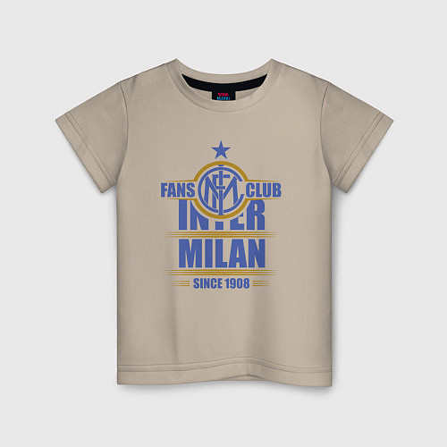 Детская футболка Inter Milan fans club / Миндальный – фото 1