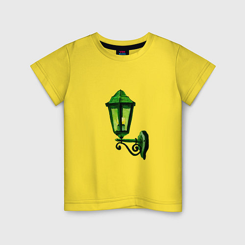 Детская футболка Уличный зелёный фонарь / Желтый – фото 1