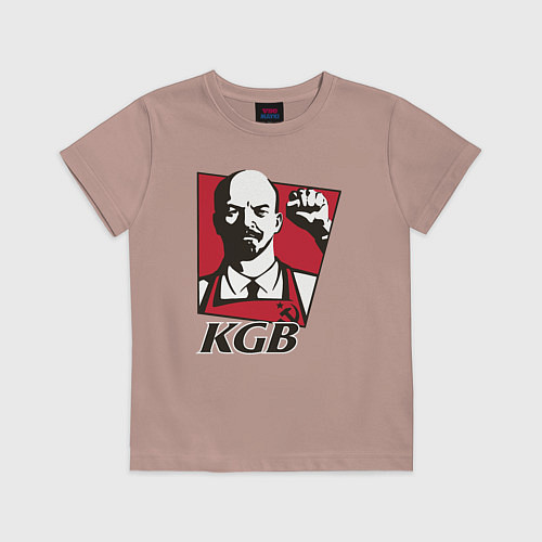 Детская футболка KGB Lenin / Пыльно-розовый – фото 1
