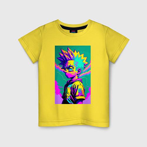 Детская футболка Bart Simpson - pop art / Желтый – фото 1