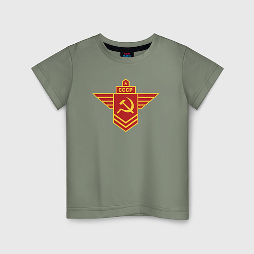 Детская футболка Крылья СССР / Авокадо – фото 1