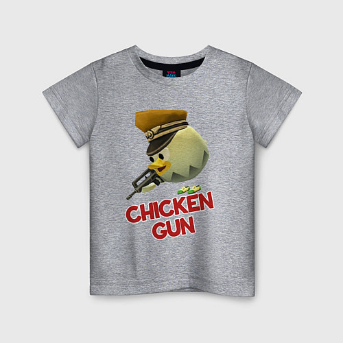 Детская футболка Chicken Gun logo / Меланж – фото 1