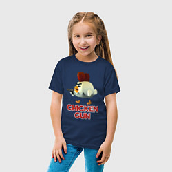 Футболка хлопковая детская Chicken Gun chick, цвет: тёмно-синий — фото 2