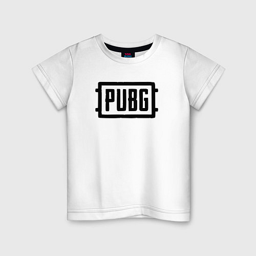 Детская футболка Логотип Pubg / Белый – фото 1