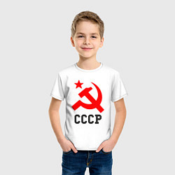 Футболка хлопковая детская СССР стиль, цвет: белый — фото 2