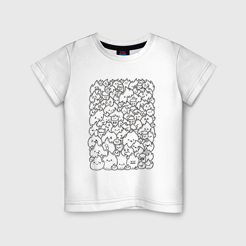 Детская футболка Раскраска Жаренные зефирки / Белый – фото 1