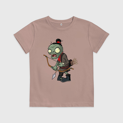 Детская футболка Зомби лучник / Пыльно-розовый – фото 1