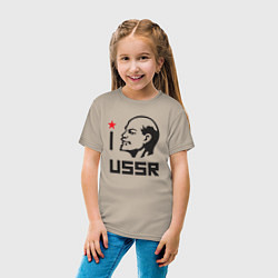 Футболка хлопковая детская Люблю СССР, цвет: миндальный — фото 2