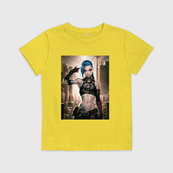 Футболка хлопковая детская Jinx model, цвет: желтый