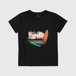 Футболка хлопковая детская Питер Петропаловка, цвет: черный