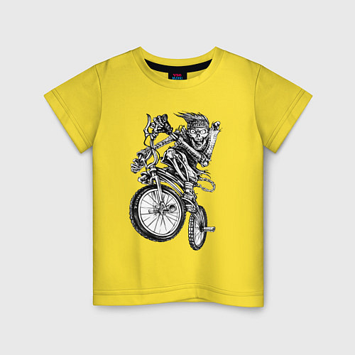 Детская футболка Extreme bones BMX / Желтый – фото 1