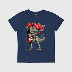Футболка хлопковая детская Rock T Rex, цвет: тёмно-синий