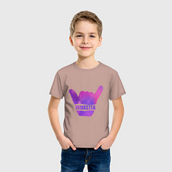 Футболка хлопковая детская Yamaster Gradient, цвет: пыльно-розовый — фото 2