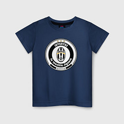 Футболка хлопковая детская Juventus club, цвет: тёмно-синий