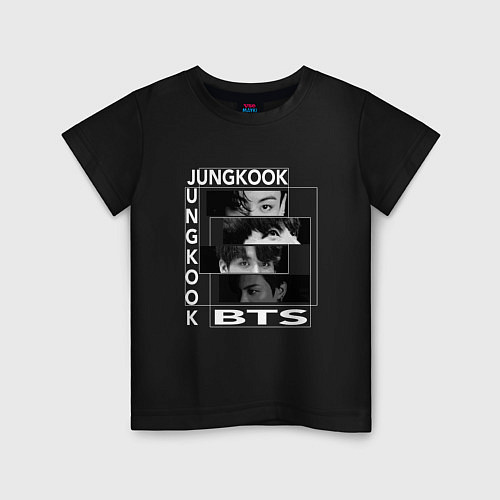 Детская футболка Чонгук BTS JungKook / Черный – фото 1