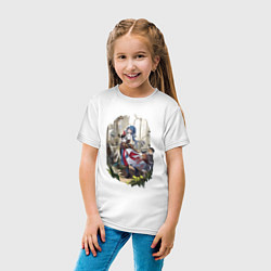 Футболка хлопковая детская Natasha Honkai, цвет: белый — фото 2