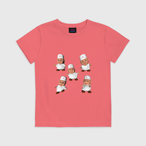 Детская футболка Веселый доктор / Коралловый – фото 1