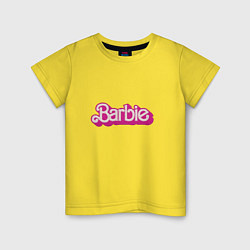 Футболка хлопковая детская Барби фильм 2023, цвет: желтый