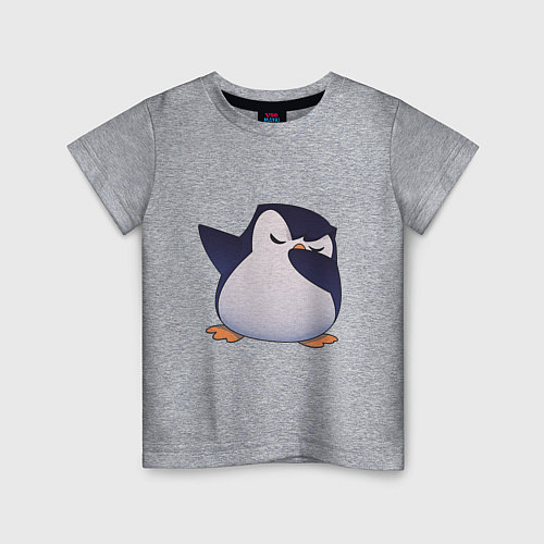 Детская футболка Пингвин в танце / Меланж – фото 1